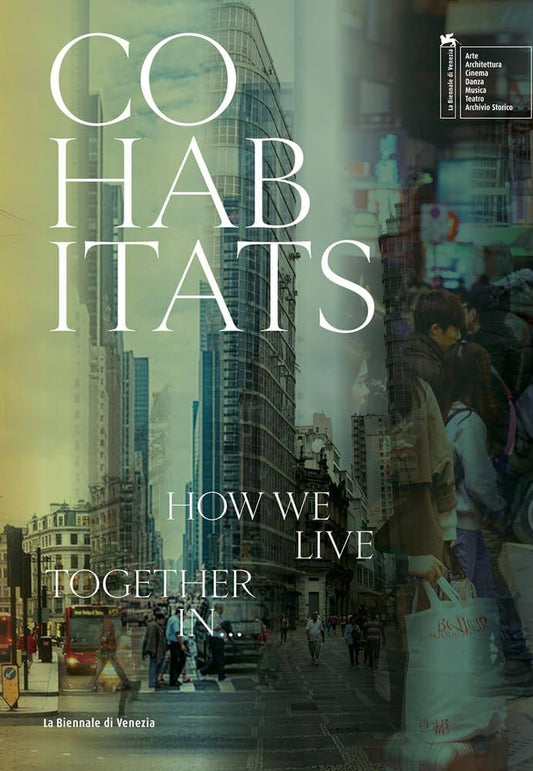 Cover of the product 'Co-Habitats' featuring a cityscape with buildings and a clear sky, alongside text detailing the title and subtitle 'How we live together.