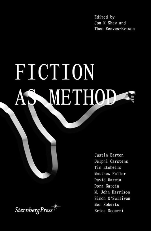 This image features the cover of "Fiction As Method," an anthology edited by Jon K. Shaw and Theo Reeves-Evison.