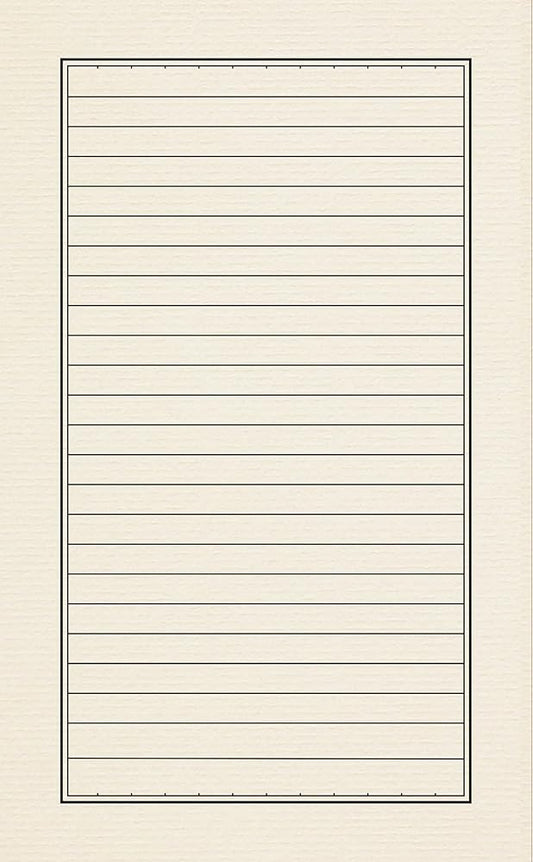 Book cover for "Solitary", with a blank lined page of a notebook or journal.