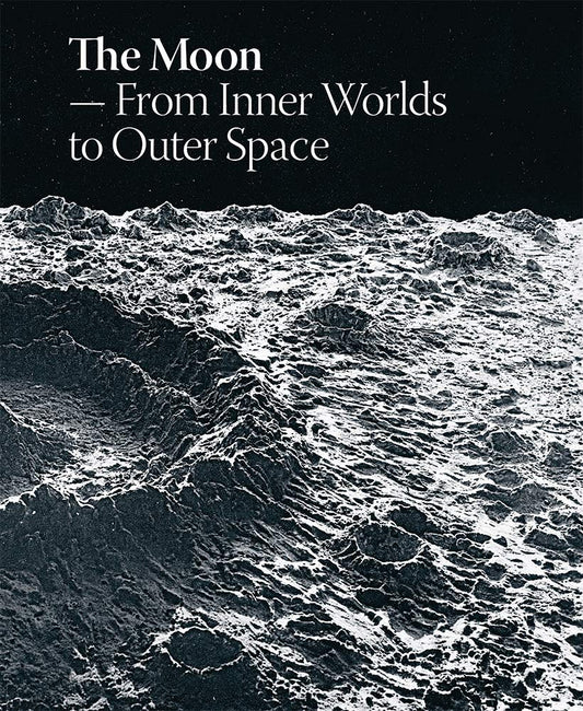 Book cover of 'The Moon: From Inner Worlds to Outer Space' featuring a black and white image of the moon's surface.