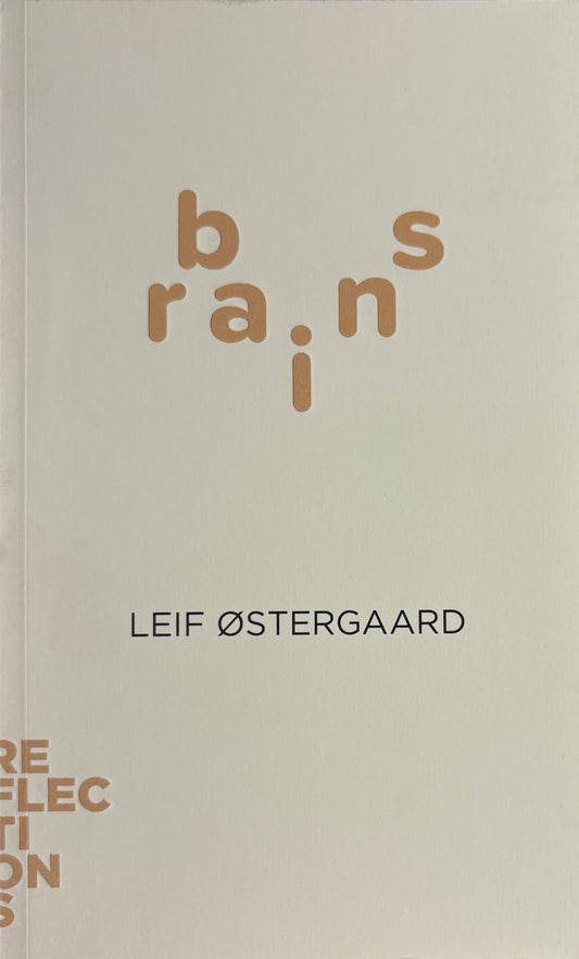 Book cover with 'brains' and 'Leif Oestergaard' on a beige background