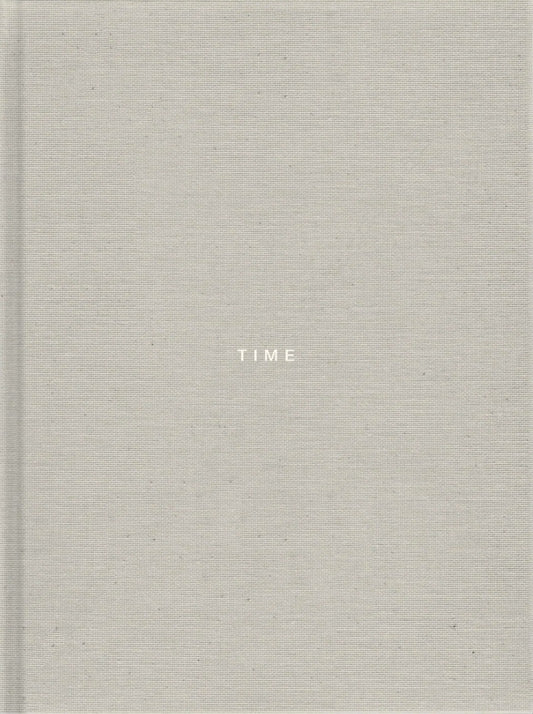 Gray textured book cover with the word 'TIME' in white.