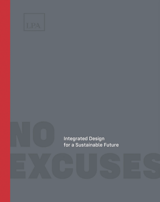 Book cover with 'No Excuses' text and LPA logo on a gray background