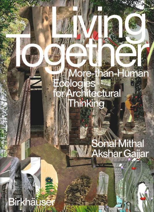 Book cover of 'Living Together' with architectural images and text.